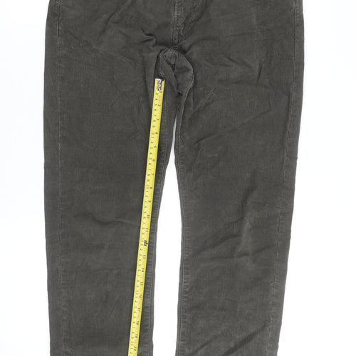 Uniqlo Men's Grey Corduroy Straight Jeans Size M Regular Fit