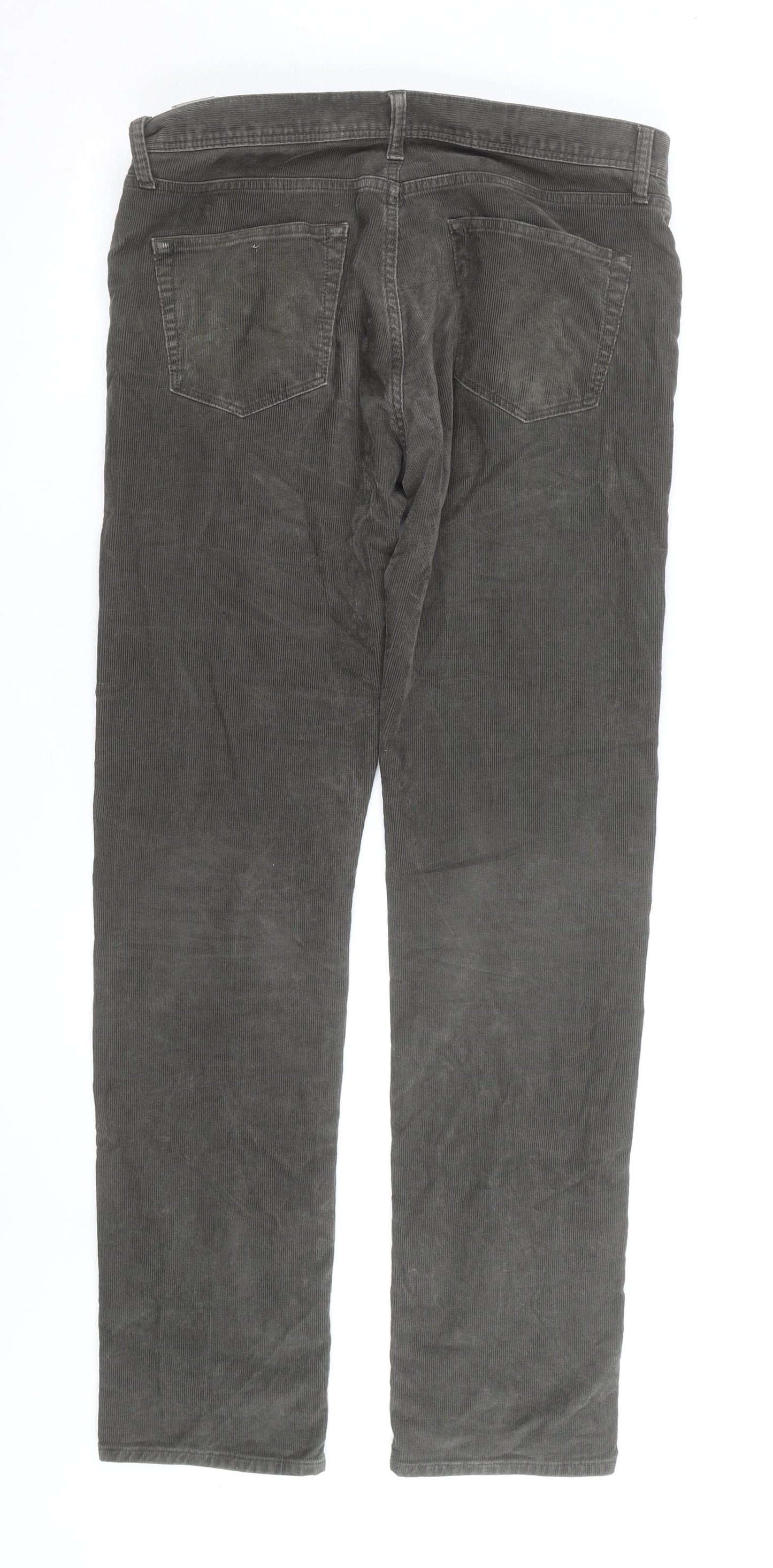 Uniqlo Men's Grey Corduroy Straight Jeans Size M Regular Fit