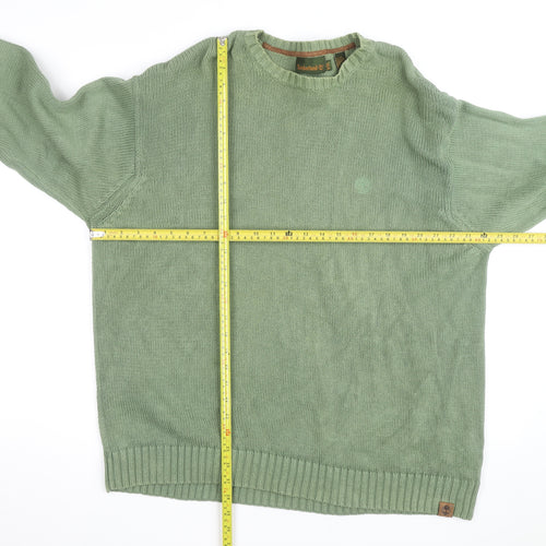 Timberland Men’s Green Cotton Crew Neck Jumper 2XL Pullover