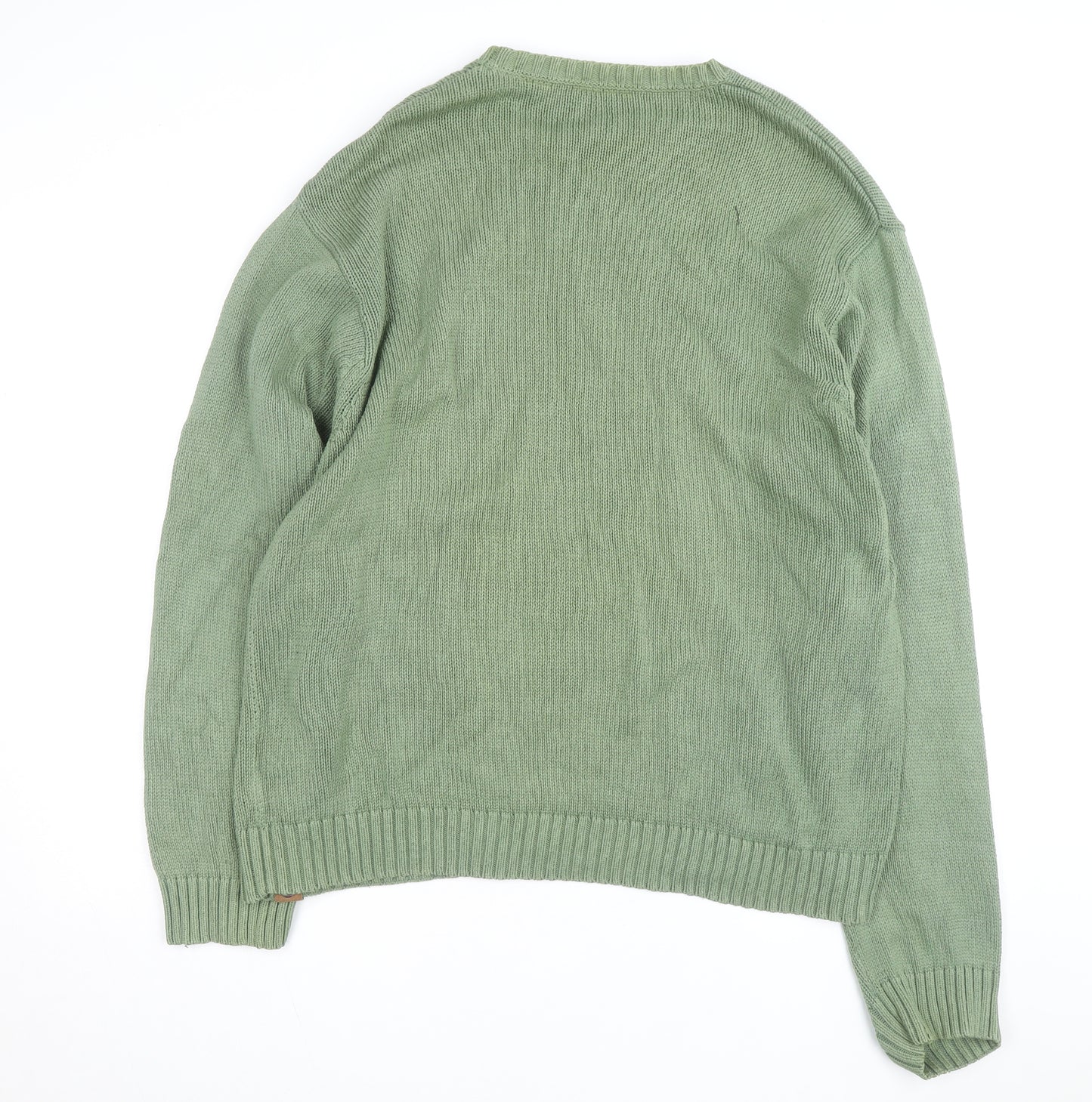 Timberland Men’s Green Cotton Crew Neck Jumper 2XL Pullover