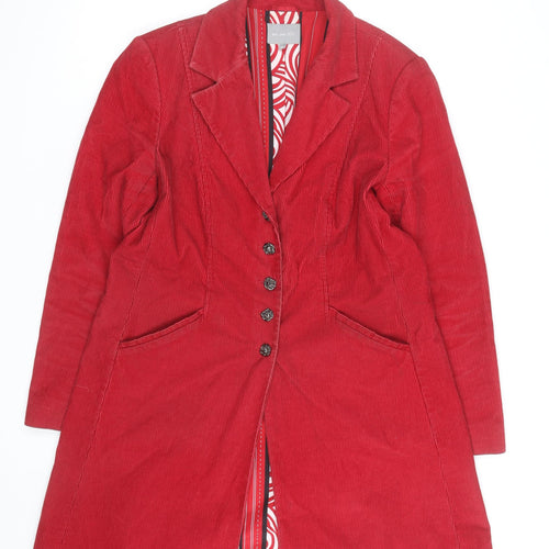 Marks and Spencer Per Una Red Corduroy Long Coat Women’s Size 14