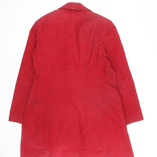 Marks and Spencer Per Una Red Corduroy Long Coat Women’s Size 14