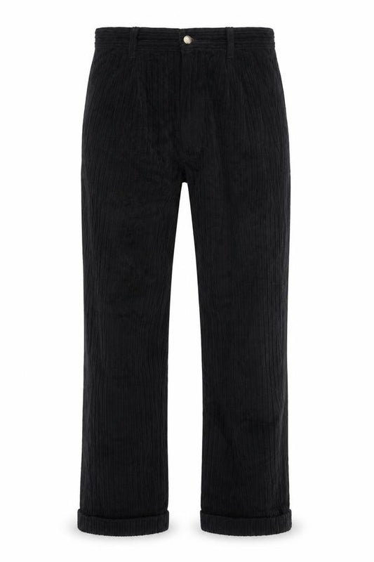 Club Montana Men's Black Corduroy Straight Leg Jeans 32W Regular Fit