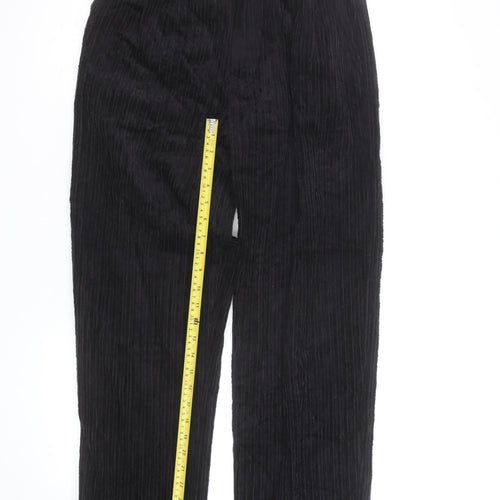 Club Montana Men's Black Corduroy Straight Leg Jeans 32W Regular Fit