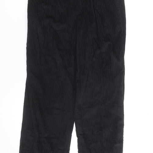 Club Montana Men's Black Corduroy Straight Jeans Size 33 Regular Fit