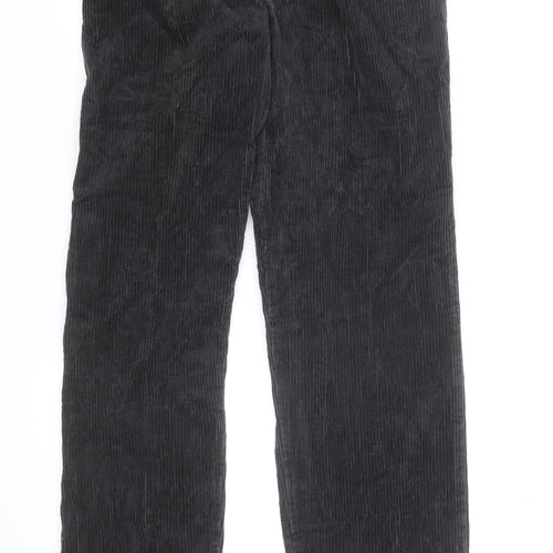 Wrangler Men's Black Corduroy Straight Jeans 32W 34L Regular Fit