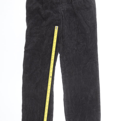 Wrangler Men's Black Corduroy Straight Jeans 32W 34L Regular Fit