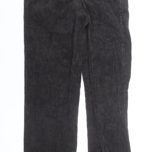 Wrangler Men's Black Corduroy Straight Jeans 32W 34L Regular Fit