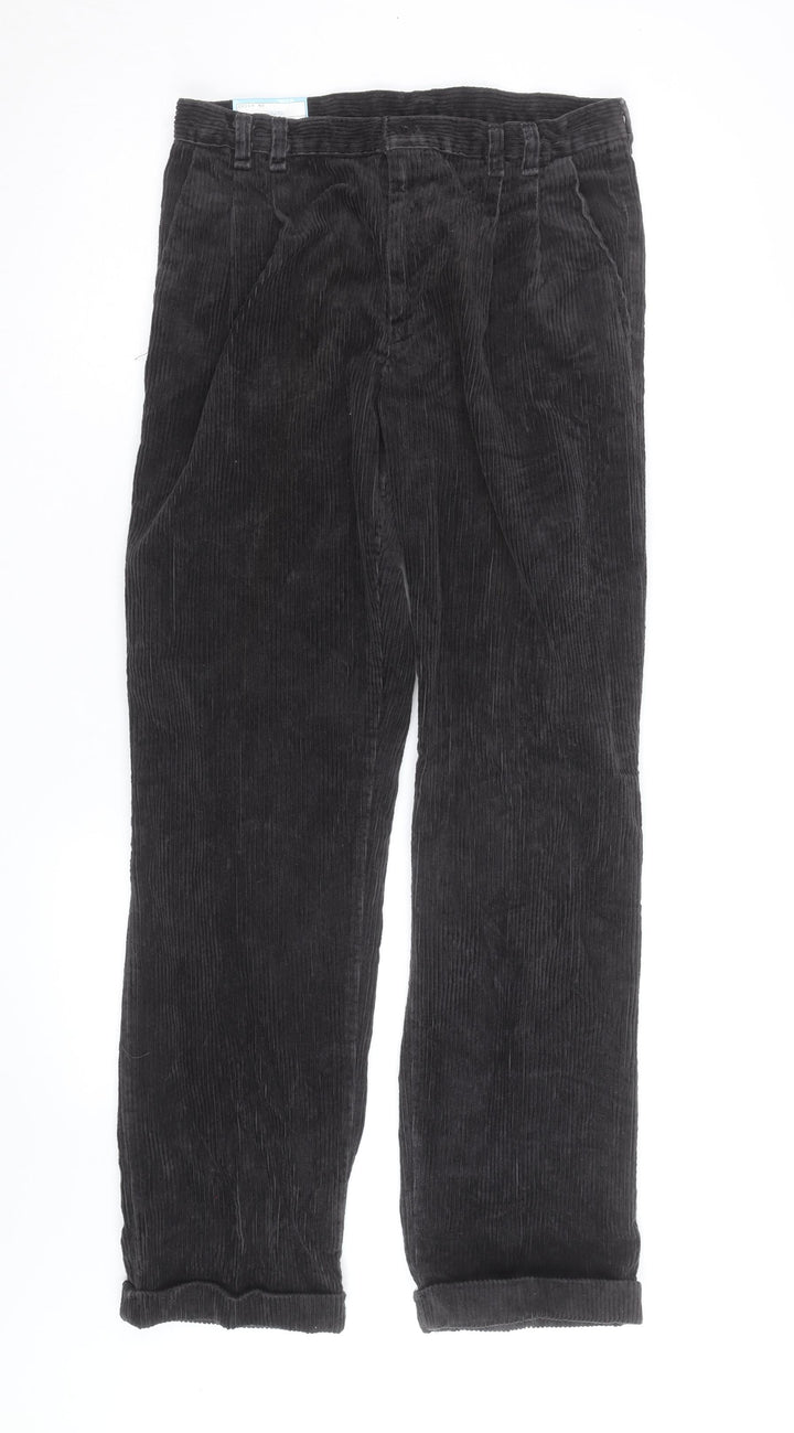 Wrangler Mens Black Corduroy Straight Jeans 32x31 Classic Fit