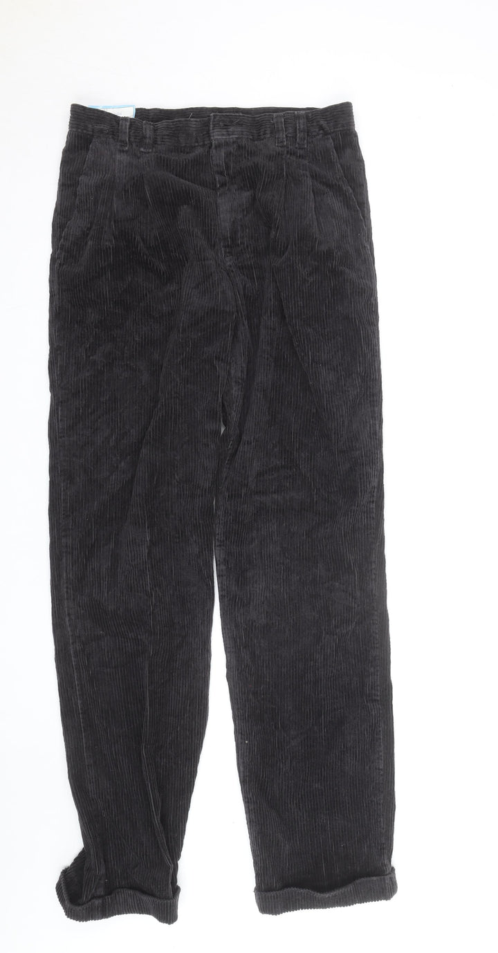 Wrangler Mens Black Corduroy Straight Jeans Size 32x31 Classic Fit