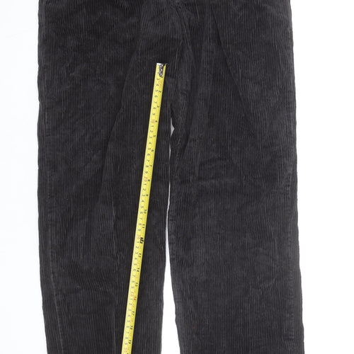 Wrangler Mens Black Corduroy Straight Jeans Size 32x31 Classic Fit