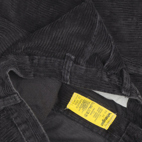 Wrangler Mens Black Corduroy Straight Jeans Size 32x31 Classic Fit