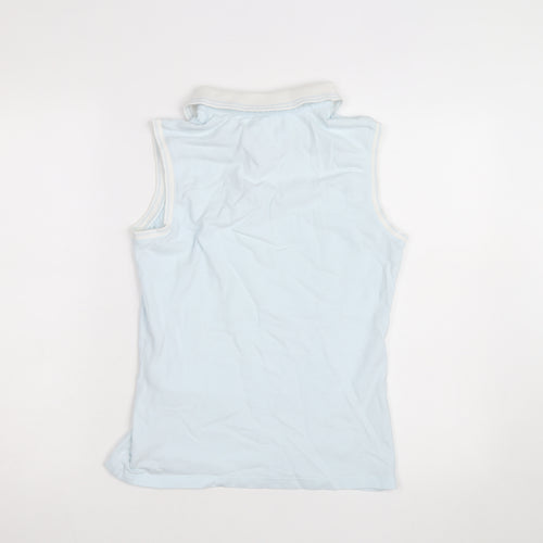 Tommy Hilfiger Women Blue Sleeveless Polo Shirt Size 12