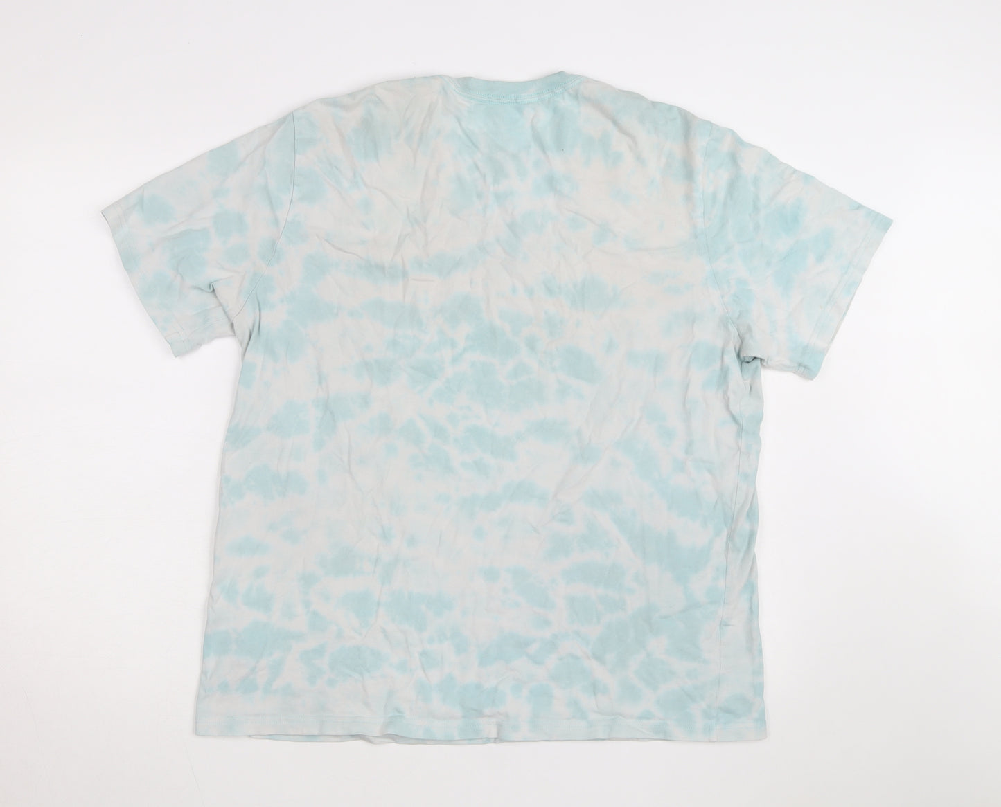 Levi's Men Blue Tie-Dye Relaxed Fit Cotton T-Shirt Size L