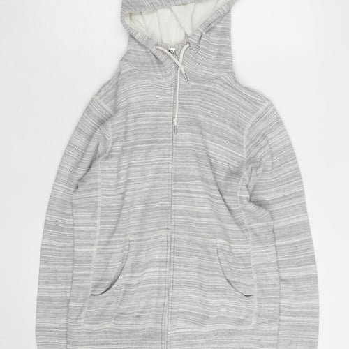 UNIQLO Men's Grey Full Zip Hoodie Size M Lightweight Cotton Blend