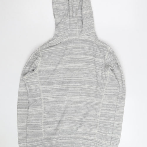 UNIQLO Men's Grey Full Zip Hoodie Size M Lightweight Cotton Blend