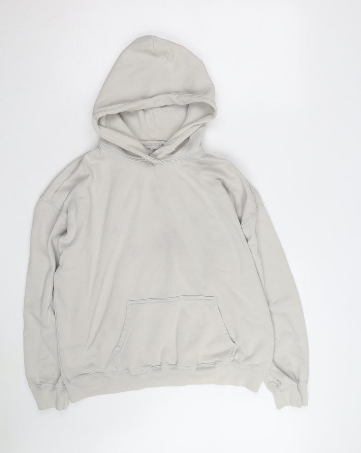 Hollister Men's Beige Pullover Hoodie Size M Fleece Long Sleeve