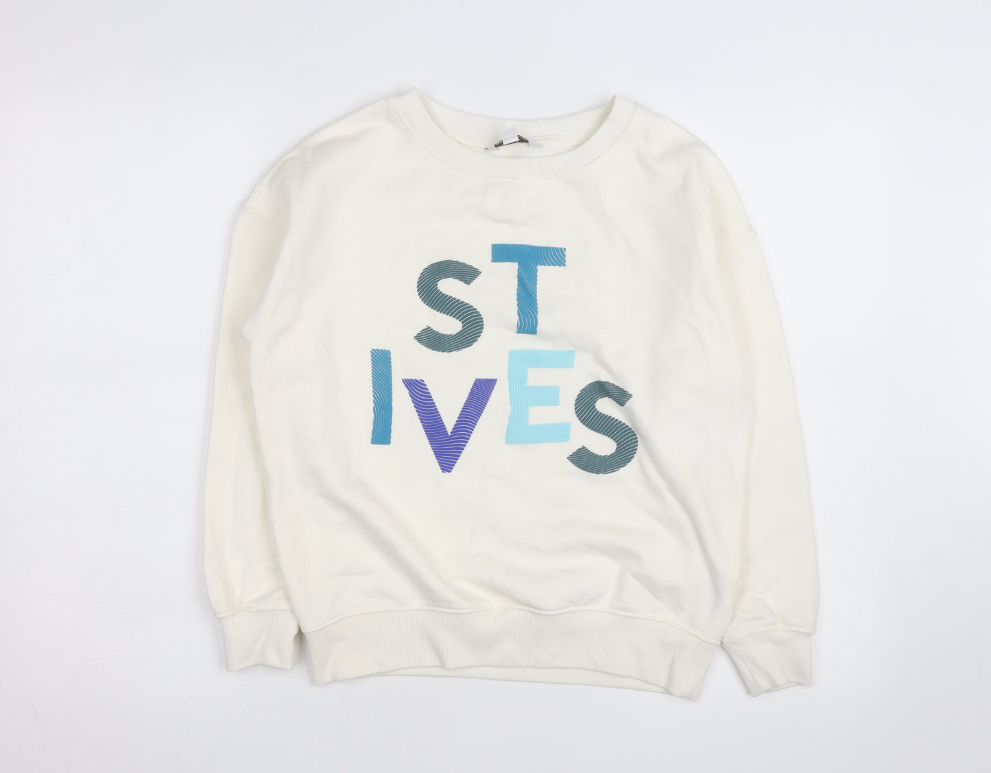 Next Men's Ivory St Ives Graphic Sweatshirt XS Regular Fit