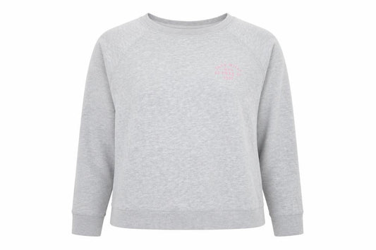 Front view of Jack Wills Women's Grey Crew Neck Sweatshirt, size 14