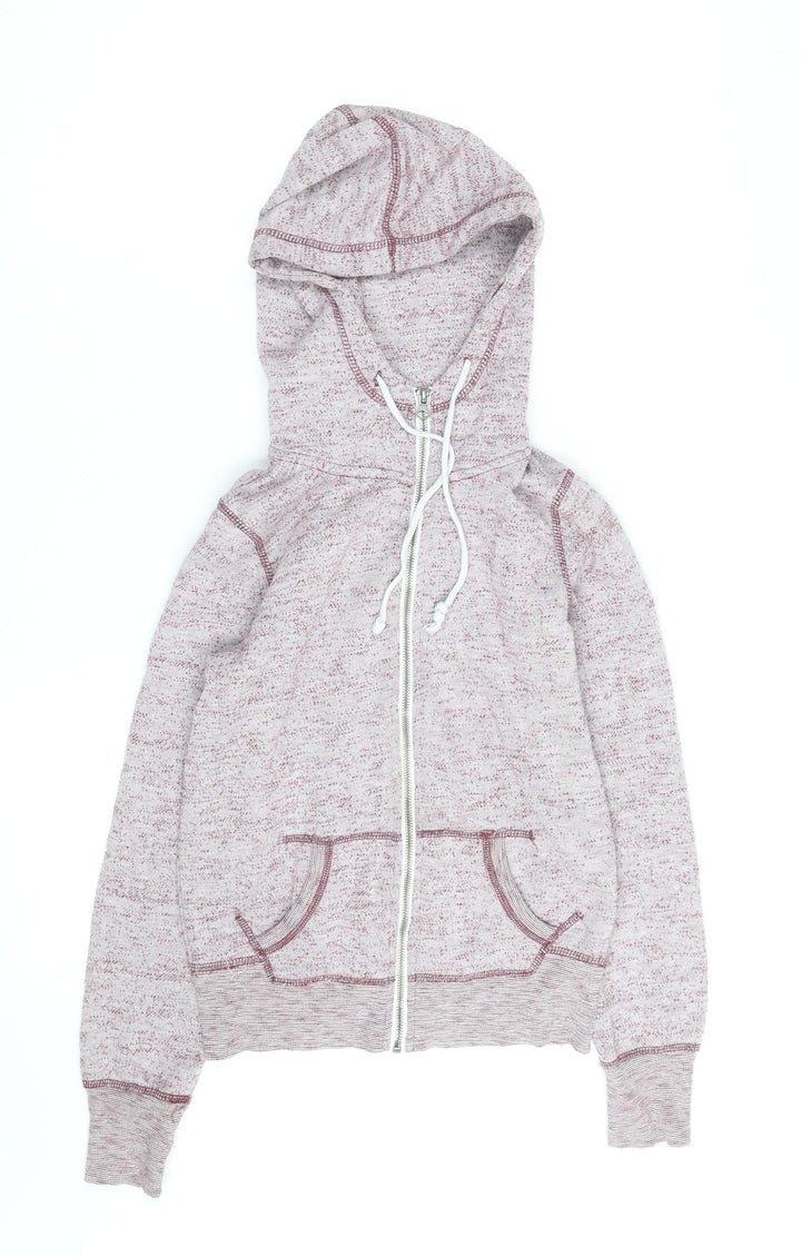 Brave Soul Men’s Pink Full Zip Hoodie XS Regular Fit