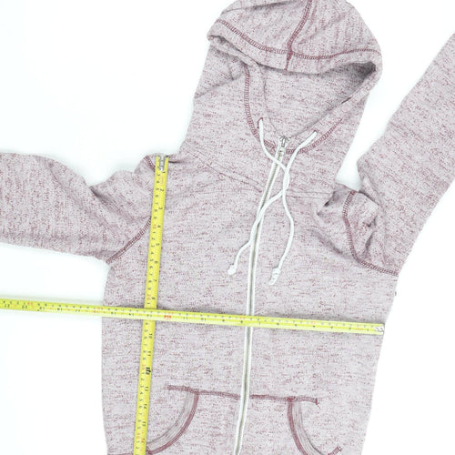 Brave Soul Men’s Pink Full Zip Hoodie XS Regular Fit
