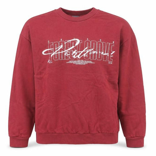 ASOS DESIGN Men's Red Graphic Pullover Sweatshirt XS Crew Neck