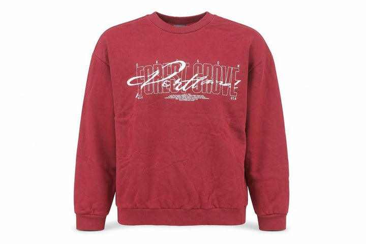 ASOS DESIGN Men's Red Graphic Pullover Sweatshirt XS Crew Neck