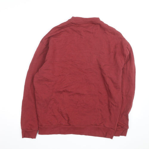 ASOS DESIGN Men's Red Graphic Pullover Sweatshirt XS Crew Neck
