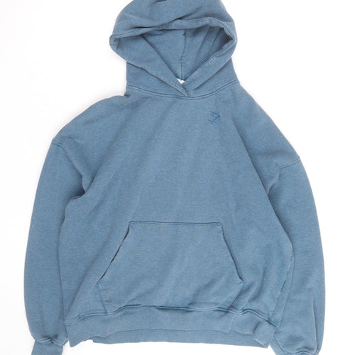 Gymshark Men's Blue Pullover Hoodie Size S Relaxed Fit Fleece