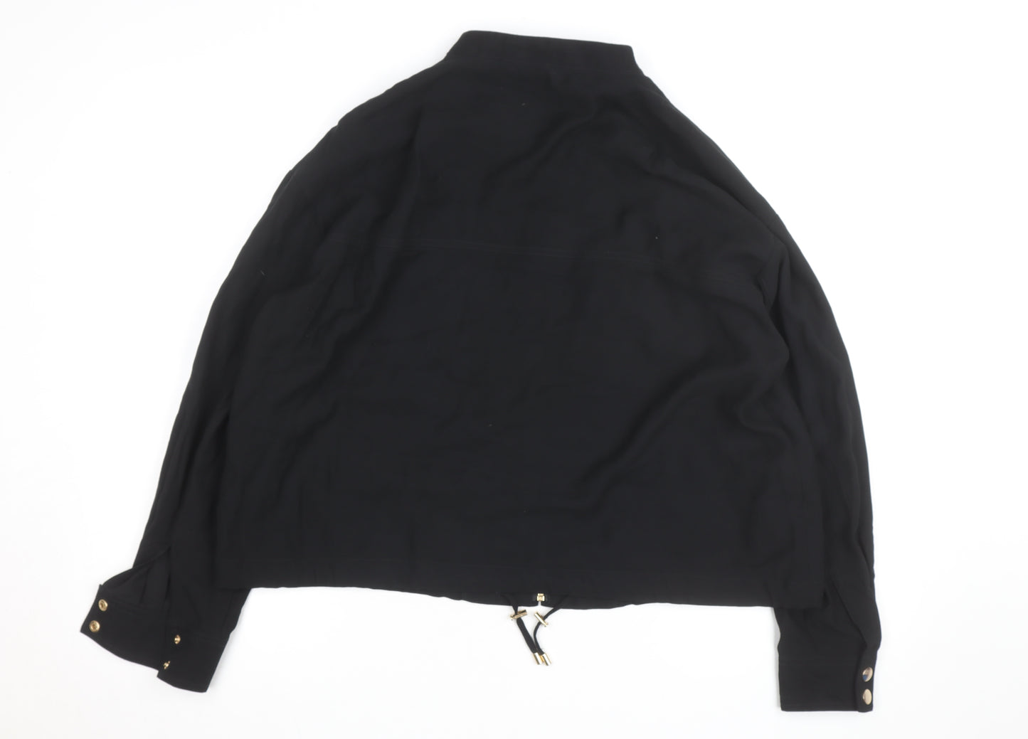 Next Women's Black Bomber Jacket Size 14 Lightweight Casual