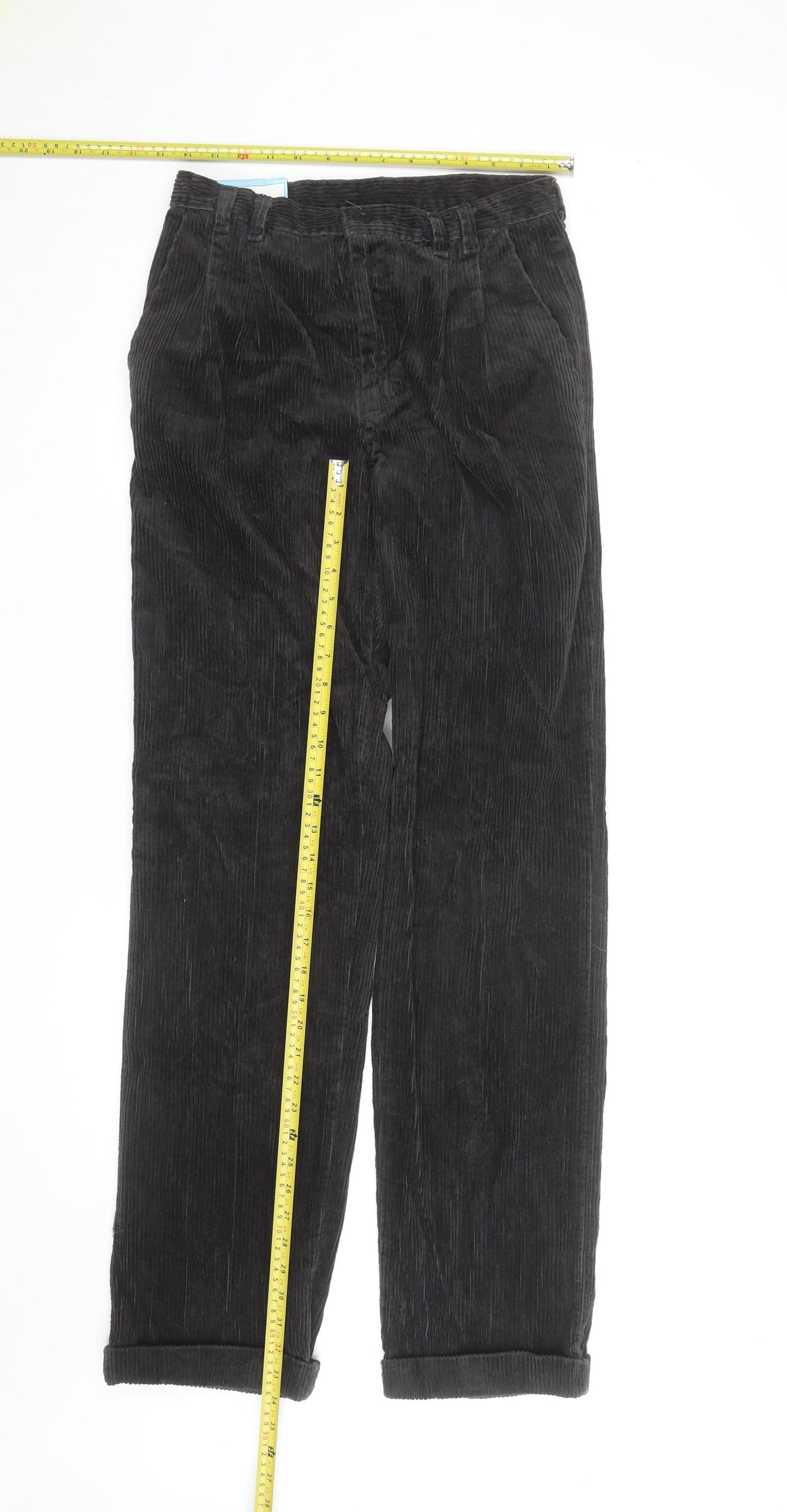 Wrangler Men's Black Corduroy Straight Leg Jeans 30x34 Regular Fit