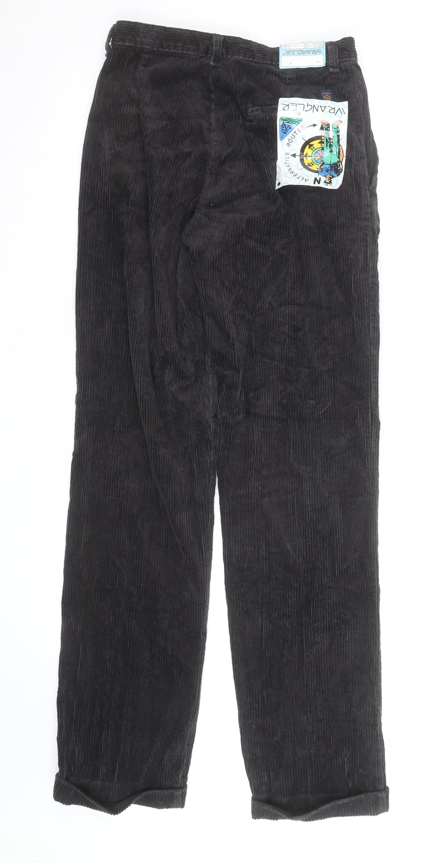 Wrangler Men's Black Corduroy Straight Leg Jeans 30x34 Regular Fit