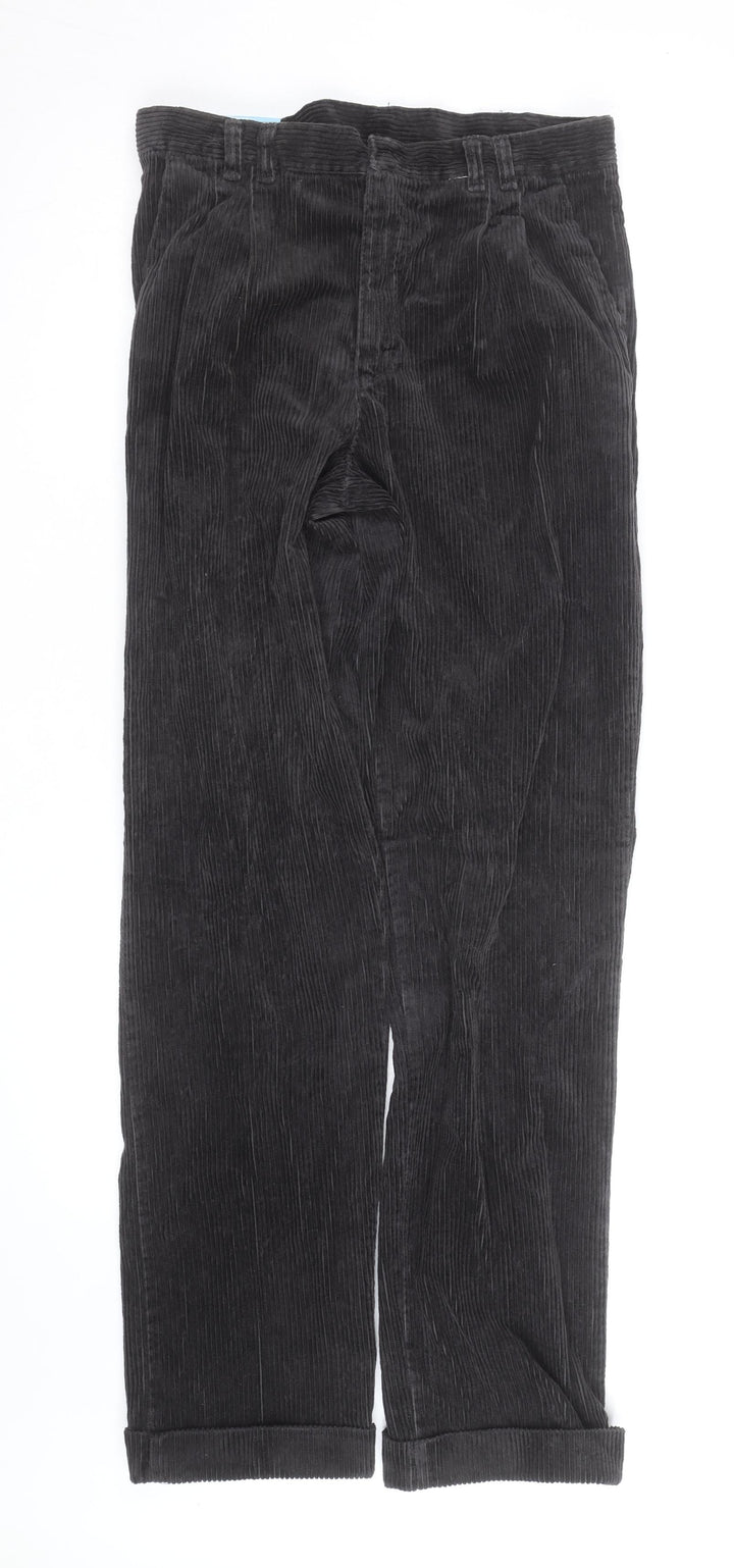 Wrangler Men's Black Corduroy Straight Jeans Size 33x31 Vintage Style