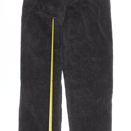 Wrangler Men's Black Corduroy Straight Leg Jeans 32W 34L Regular Fit