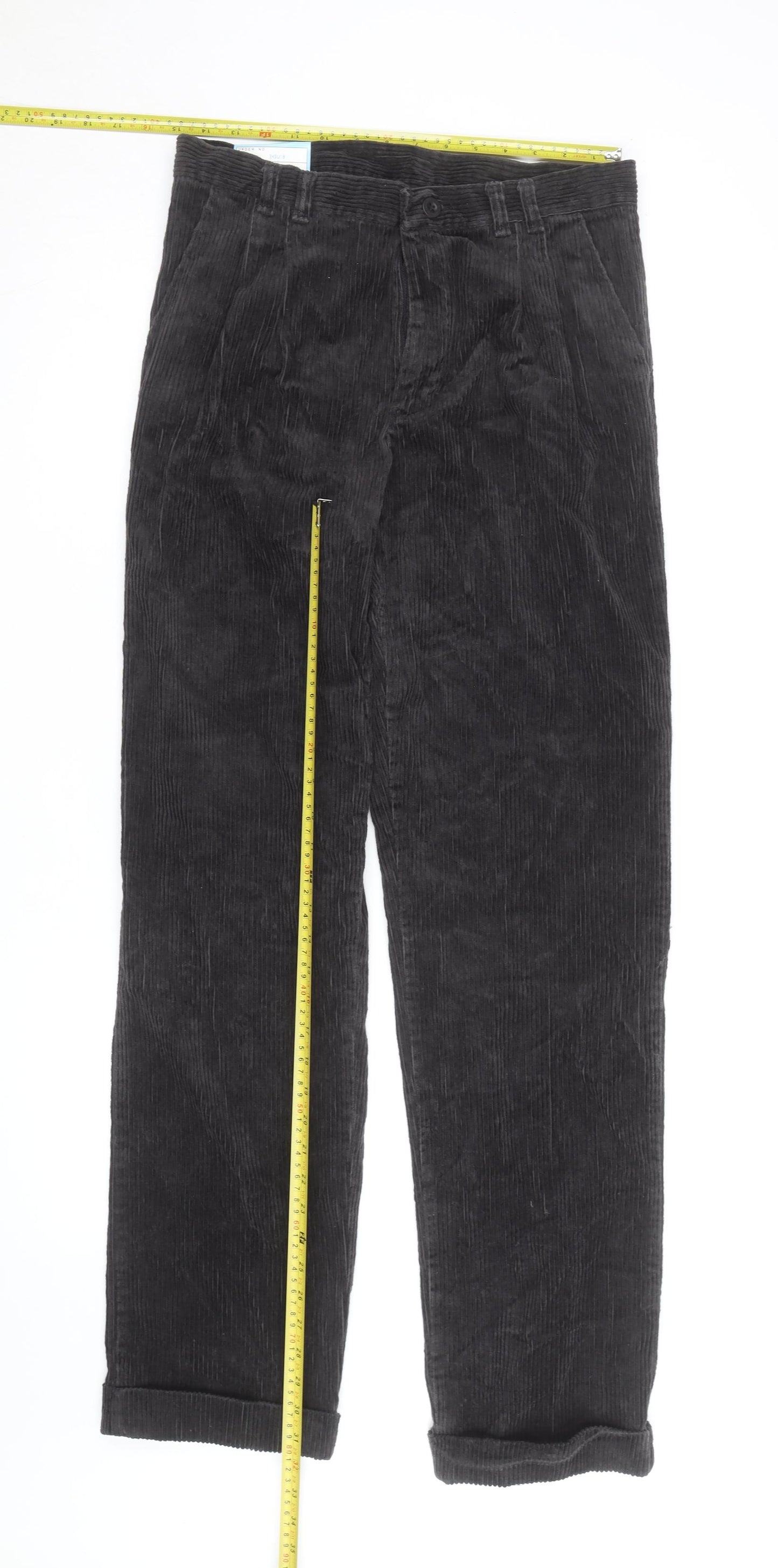 Wrangler Men's Black Corduroy Straight Leg Jeans 32W 34L Regular Fit