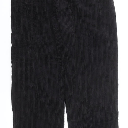 Wrangler Mens Black Corduroy Straight Jeans 30x32 Regular Fit Retro