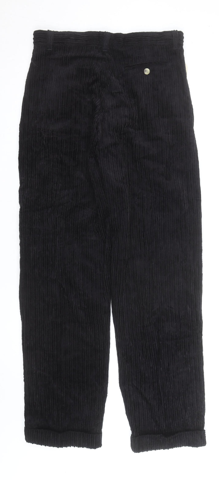 Wrangler Mens Black Corduroy Straight Jeans 30x32 Regular Fit Retro