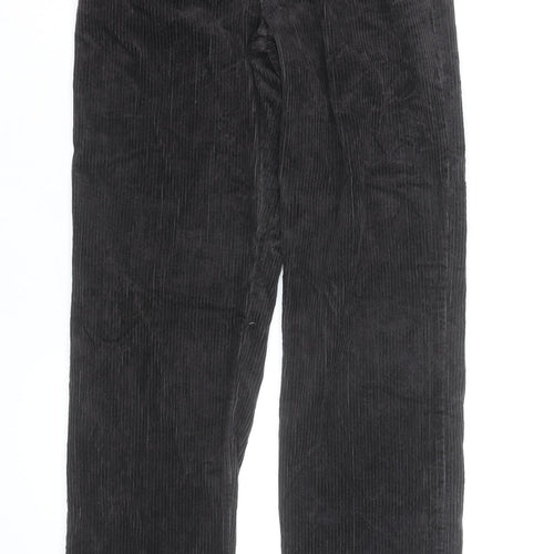 Wrangler Mens Black Corduroy Straight Jeans 30x32 Regular Fit Retro