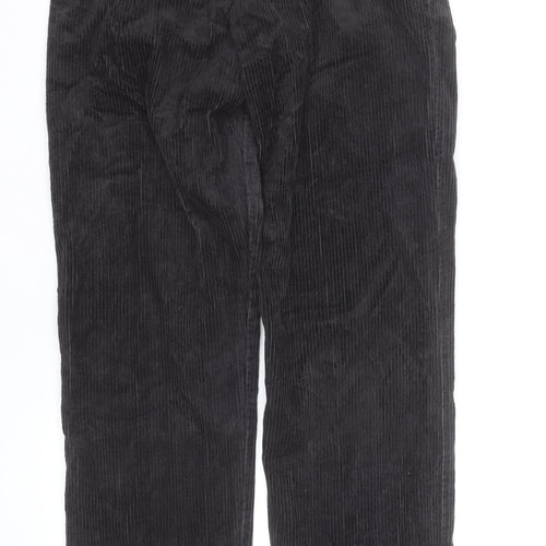 Wrangler Mens Black Corduroy Straight Jeans 30x32 Regular Fit Retro