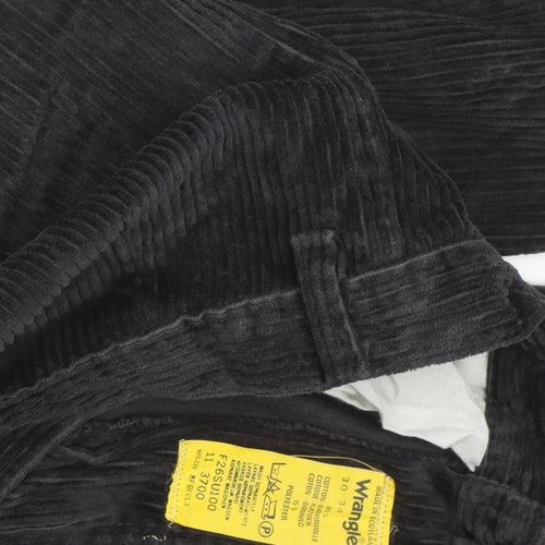Wrangler Mens Black Corduroy Straight Jeans 30x32 Regular Fit Retro