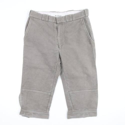 Barbour Men Grey Cotton Chino Shorts Size 32 Regular Fit