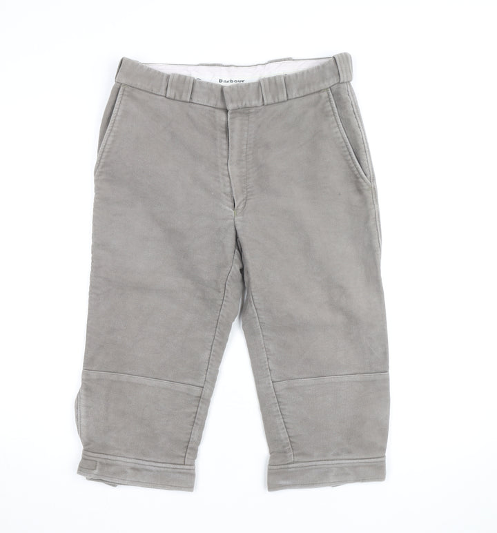 Barbour Men Grey Cotton Chino Shorts Size 32 Regular Fit