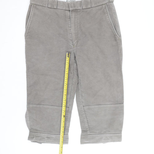 Barbour Men Grey Cotton Chino Shorts Size 32 Regular Fit