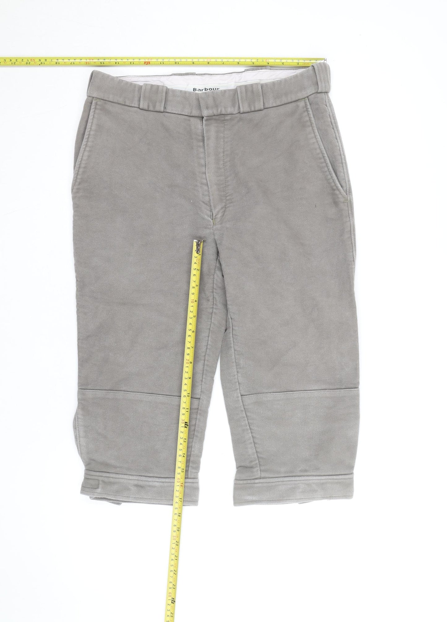 Barbour Men Grey Cotton Chino Shorts Size 32 Regular Fit