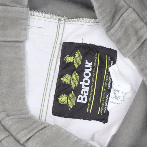 Barbour Men Grey Cotton Chino Shorts Size 32 Regular Fit
