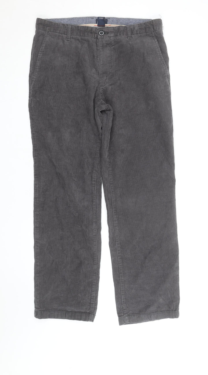 IZOD Men's Grey Corduroy Straight Fit Jeans W34 L32