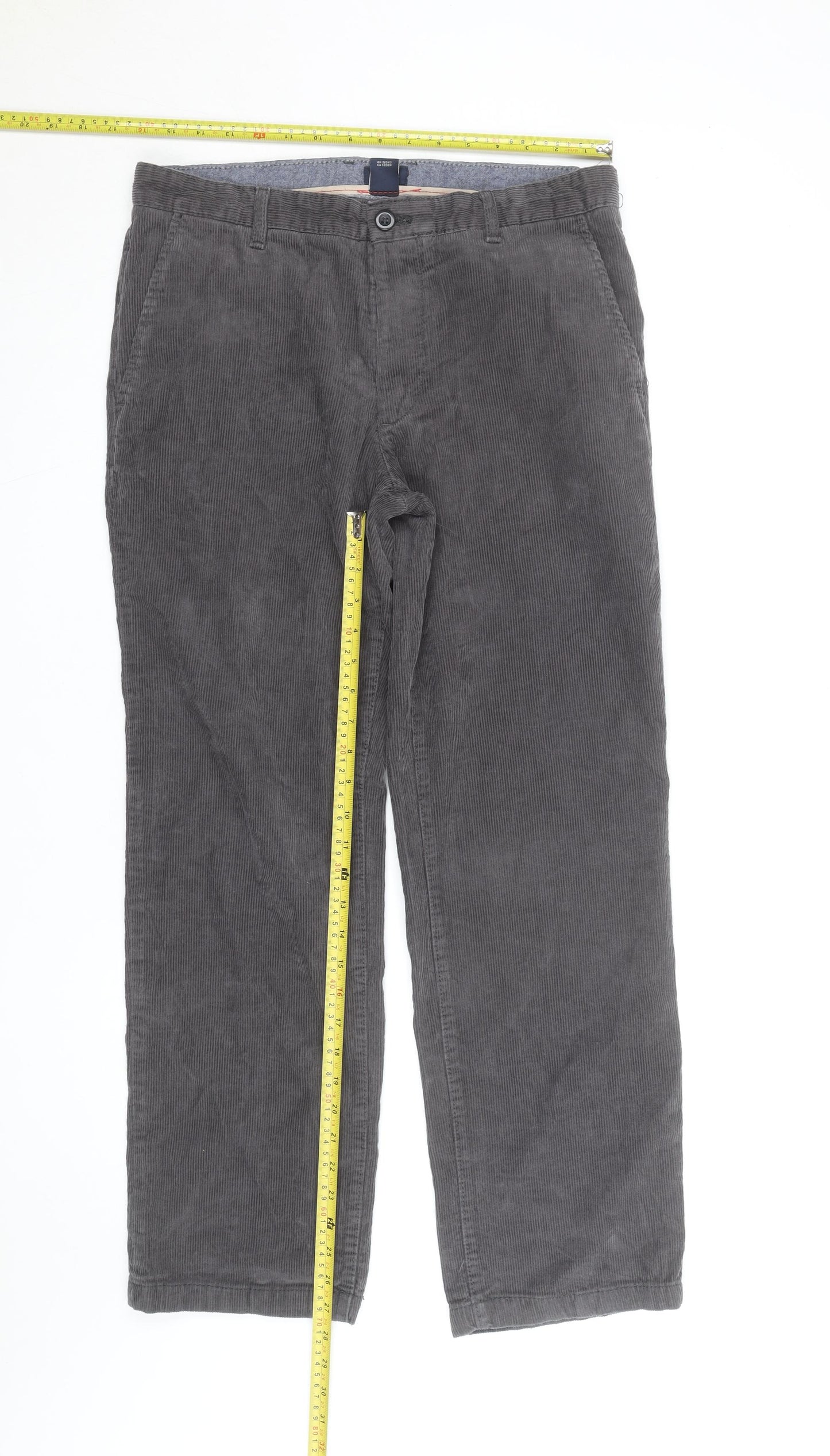 IZOD Men's Grey Corduroy Straight Fit Jeans W34 L32