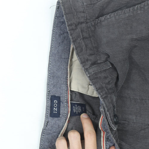 IZOD Men's Grey Corduroy Straight Fit Jeans W34 L32