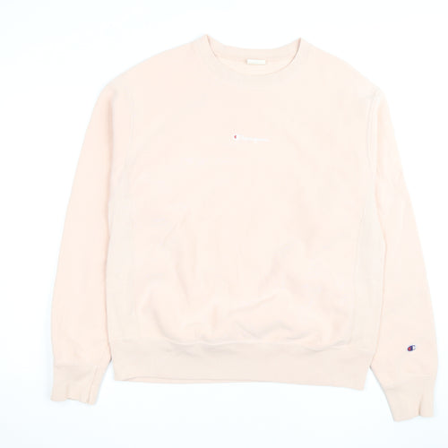 Champion Men's Beige Crew Neck Pullover Sweatshirt Medium