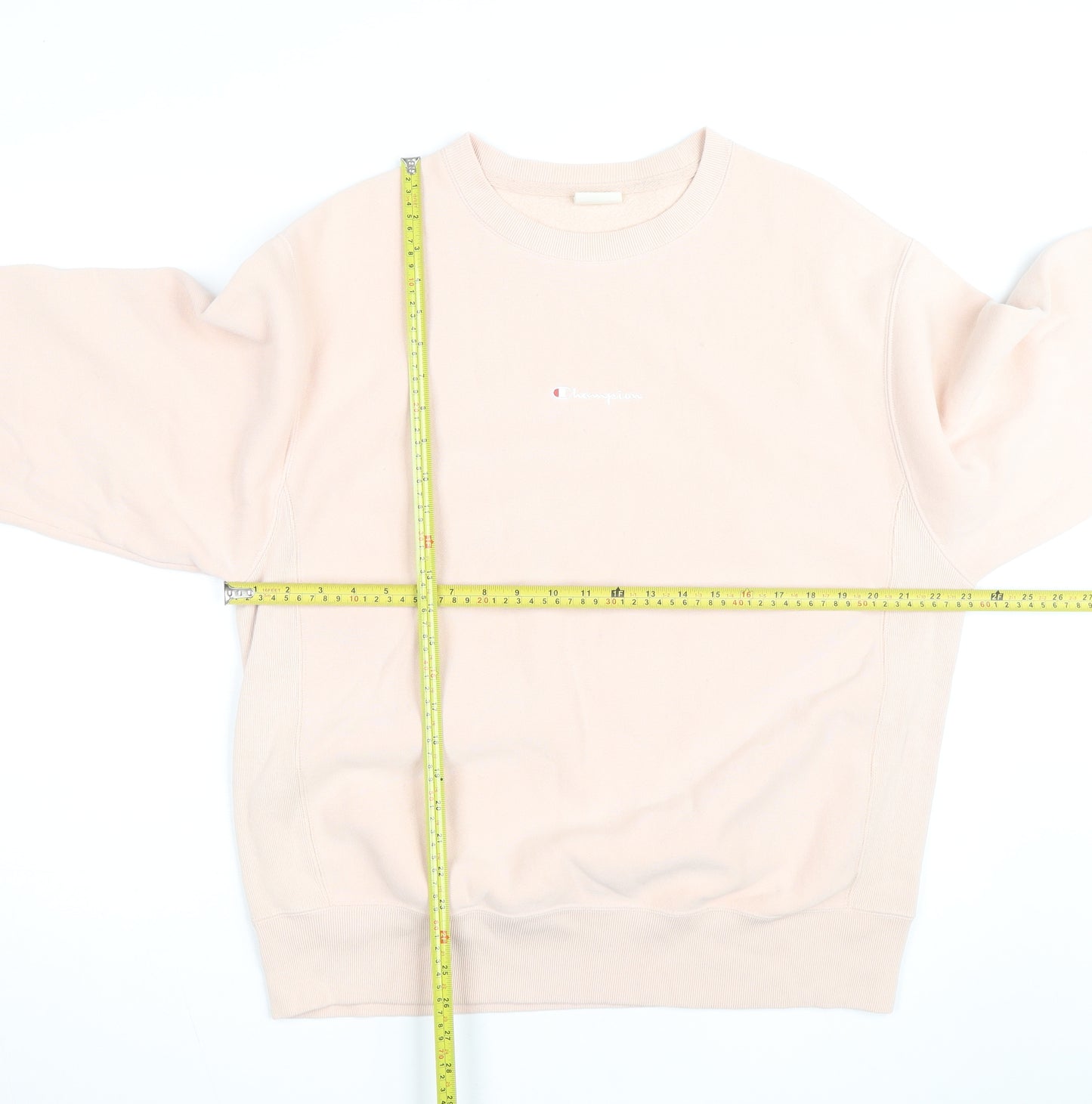 Champion Men's Beige Crew Neck Pullover Sweatshirt Medium